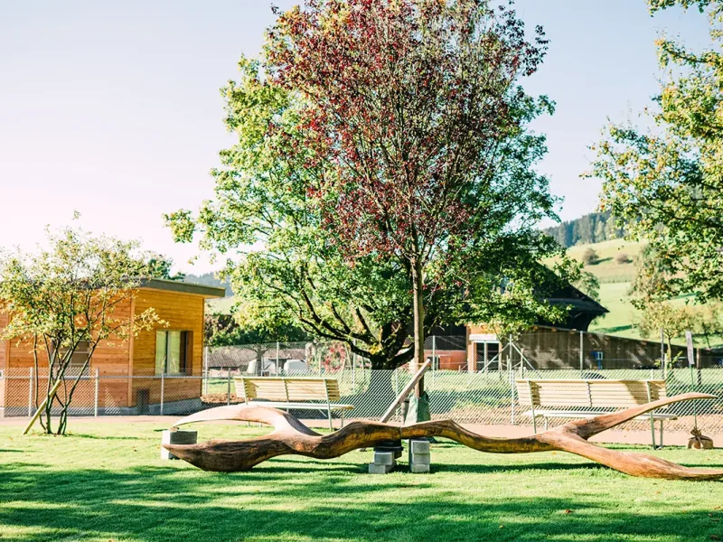 Hof Rickenbach Garten Kunst Holz